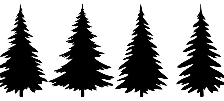 Outline:3l5_50nqwdy= Christmas Tree Silhouette